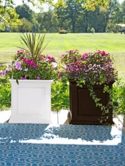 Fairfield Self-Watering Square Planter, 20” X 20” -Garden Care Shop 39618 3022 001E tif