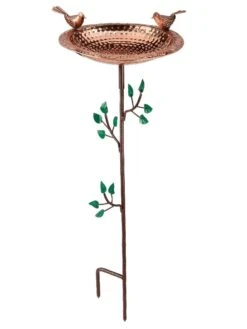 Pure Copper Bird Bath With Two Copper Birds And Tree Multipronged Garden Pole 12 Pure Copper Bird Bath With Two Copper Birds And Tree Multipronged Garden Pole -Garden Care Shop 3 4 crop 8613379 04v