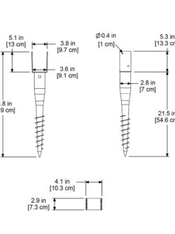 No-Dig Ground Screw For Mailpost 7 No-Dig Ground Screw For Mailpost -Garden Care Shop 8587086 02V tif