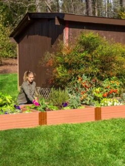 Classic Sienna Composite Raised Bed, 11" High With 2" Board -Garden Care Shop 8588267 03V tif