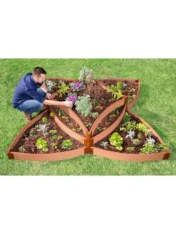 Classic Sienna Raised Garden Bed Versailles Sunburst With 1" Boards -Garden Care Shop 8589503 01v