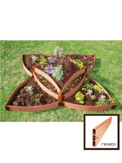 Classic Sienna Raised Garden Bed Versailles Sunburst With 1" Boards