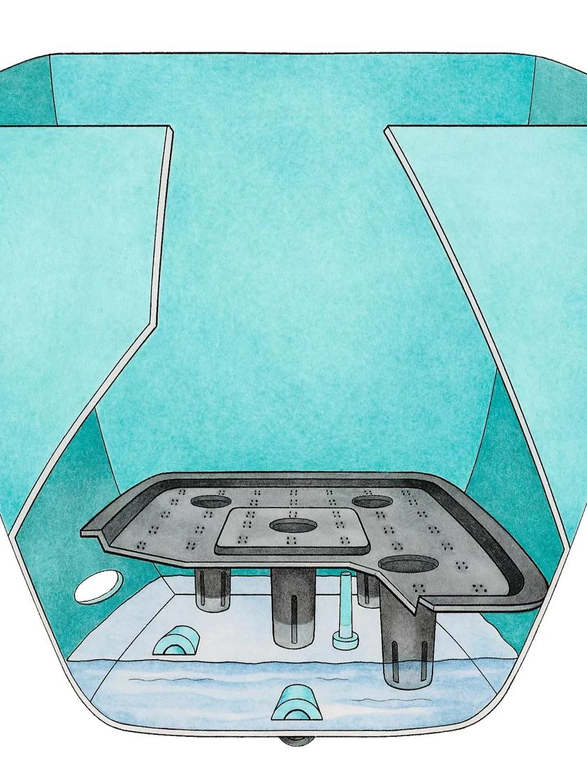 Viva Square Self-Watering Rolling Planter, 17.5" Diameter 4 Viva Square Self-Watering Rolling Planter, 17.5" Diameter - Image 2