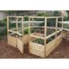 Garden In A Box Cedar Raised Bed With Deer Fence, 8' X 8' -Garden Care Shop 8595875 01V raised cedar garden bed with deer fence 8 x 8 3 4