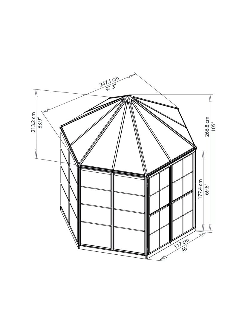 Canopia® By Palram Oasis Hexagon Greenhouse 4 Canopia® By Palram Oasis Hexagon Greenhouse - Image 2