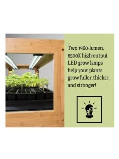 Medium Bamboo LED Grow Light Garden -Garden Care Shop 8597883 2