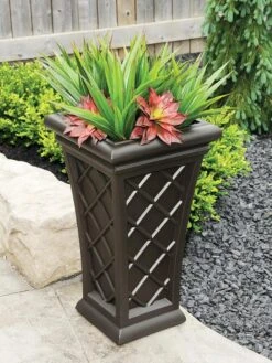 Carolina Self-Watering Tall Planter, 28" -Garden Care Shop 8598645 03V tif
