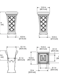 Carolina Self-Watering Tall Planter, 28" -Garden Care Shop 8598645 11V tif