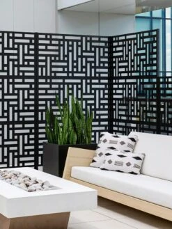 Veradek 3-Panel Privacy Screen Set, Blocks -Garden Care Shop 8599185 09V tif