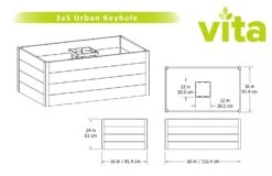 Urban Keyhole Garden 3' X 5' -Garden Care Shop 8599297 05V tif