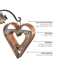 Fly-Thru™ Bird Feeder With Copper Finish -Garden Care Shop 8600193 06v