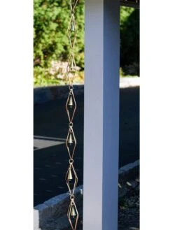 Diamond Pure Copper Rain Chain, 8-1/2' -Garden Care Shop 8600205 01v