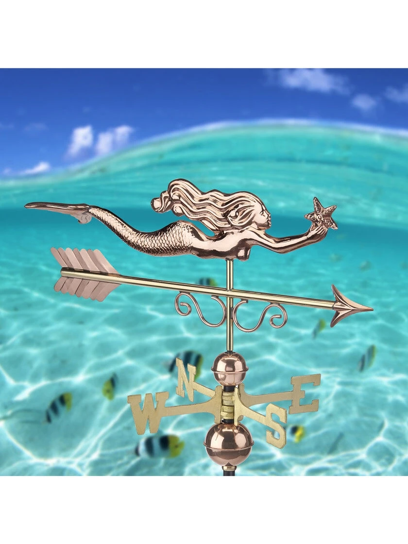 Little Mermaid Copper Weathervane 3 Little Mermaid Copper Weathervane