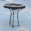 Birds Choice ® Heated Birdbath With Three Legged Black Stand -Garden Care Shop 8608877 01v heated bird bath with three legged stand black