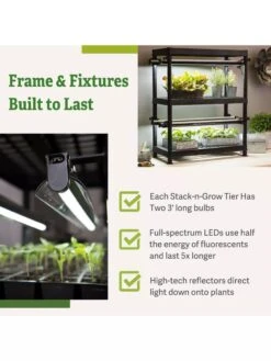 LED Stack-n-Grow Lights - 2-Tier System -Garden Care Shop 8608906 7