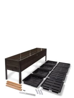 Self-Watering Eco-Stained Elevated Planter Box, 2' X 8' -Garden Care Shop 8608967 4297 tif