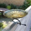 Achla Designs African Daisy Birdbath With Over-the-Rail Bracket -Garden Care Shop 8609295 01v achla designs african daisy brass birdbath with over rail bracket