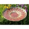 Achla Designs Red African Daisy Birdbath With Stake 2 Achla Designs Red African Daisy Birdbath With Stake -Garden Care Shop 8609300 01v achla designs red and bronze african daisy birdbath with stake
