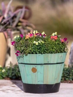 VegTrug® Build-a-Barrel Wooden Planter With Self-Watering Reservoir Tray, 18" -Garden Care Shop 8610253 6747 tif
