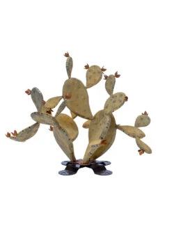 Desert Steel Prickly Pear Cactus Sculpture, Redondo -Garden Care Shop 8610768 04v