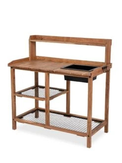 Dynamic Acacia Potting Bench With Soil Reservoir -Garden Care Shop 8611009 002