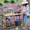 Dynamic Acacia Potting Bench With Soil Reservoir -Garden Care Shop 8611009 4132 1