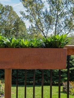 Veradek Metallic Series Corten Steel Railing Planters
