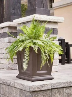 Fairfield Self-Watering Square Planter, 16” X 16” -Garden Care Shop 8611695 02V tif