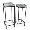 Square Nesting Plant Stands With Galvanized Trays, Set Of 2 -Garden Care Shop 8611976 004 tif