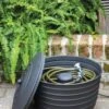 Matte Black Ribbed Hose Pot With Lid -Garden Care Shop 8611991 061 tif