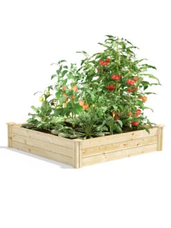 Pine Raised Garden Beds, 4'x4' 14 Pine Raised Garden Beds, 4'x4' -Garden Care Shop 8612250 02v