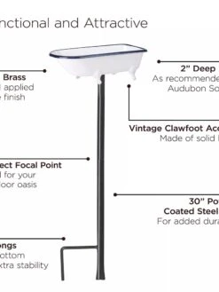 White Enamel Bathtub Birdbath 13 White Enamel Bathtub Birdbath -Garden Care Shop 8612266 06V jpeg