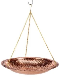Copper Hanging Birdbath, 18" -Garden Care Shop 8612268 03v