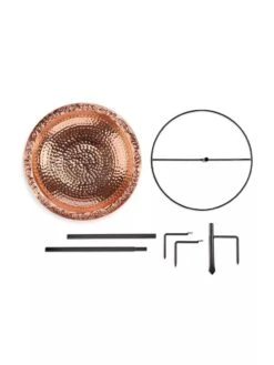 Copper Birdbath, 18" With Stake -Garden Care Shop 8612271 03V