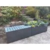 Nice Aluminum Trough Planters With Bench Top, 20"x46"x40" High -Garden Care Shop 8612377 01v 1
