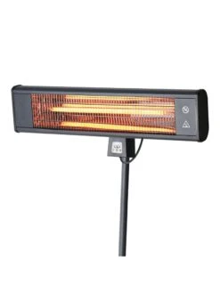 Sun Joe® 1500W Elec. Infrared OD Patio Heater, Adjust Ht. Range, W/Wall Bracket & Cover -Garden Care Shop 8612532 01v