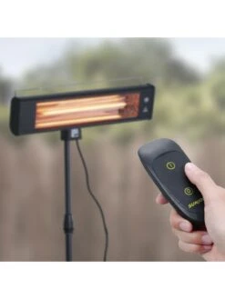 Sun Joe® 1500W Elec. Infrared OD Patio Heater, Adjust Ht. Range, W/Wall Bracket & Cover -Garden Care Shop 8612532 07v