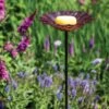 Glass Flower Butterfly Feeder Stake -Garden Care Shop 8612573 0022 glass flower butterfly feeder stake