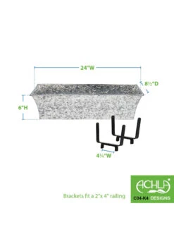 Achla Designs Handrail Flowerbox Bracket Kit For Rail -Garden Care Shop 8612883 02v