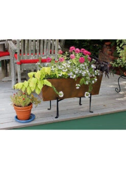 Achla Designs Copper Flower Box With Folding Stand -Garden Care Shop 8612914 04v