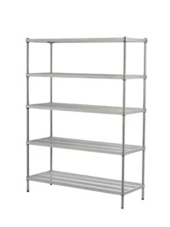 MeshWorks © 5 Tier Plant Shelving -Garden Care Shop 8613014 10v meshworks 5 tier plant shelf silver