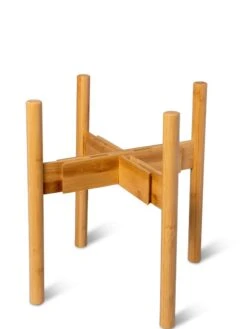 Adjustable Bamboo Plant Stand, Set Of 2 -Garden Care Shop 8613292 7071