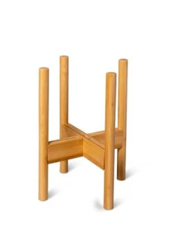 Adjustable Bamboo Plant Stand, Set Of 2 -Garden Care Shop 8613292 7076