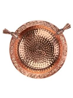 Pure Copper Bird Bath With Two Copper Birds And Multipronged Garden Pole -Garden Care Shop 8613378 05v