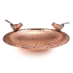 Pure Copper Bird Bath With Two Copper Birds And Tree Multipronged Garden Pole 13 Pure Copper Bird Bath With Two Copper Birds And Tree Multipronged Garden Pole -Garden Care Shop 8613379 05v