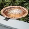 Pure Copper Bird Bath Deck Mount -Garden Care Shop 8613381 01v pure copper bird bath deck mount