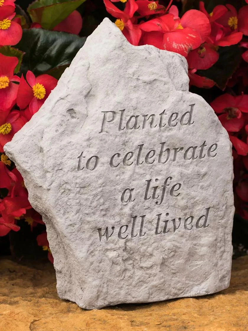 Planted To Celebrate A Life Well Lived Memorial Stone 3 Planted To Celebrate A Life Well Lived Memorial Stone